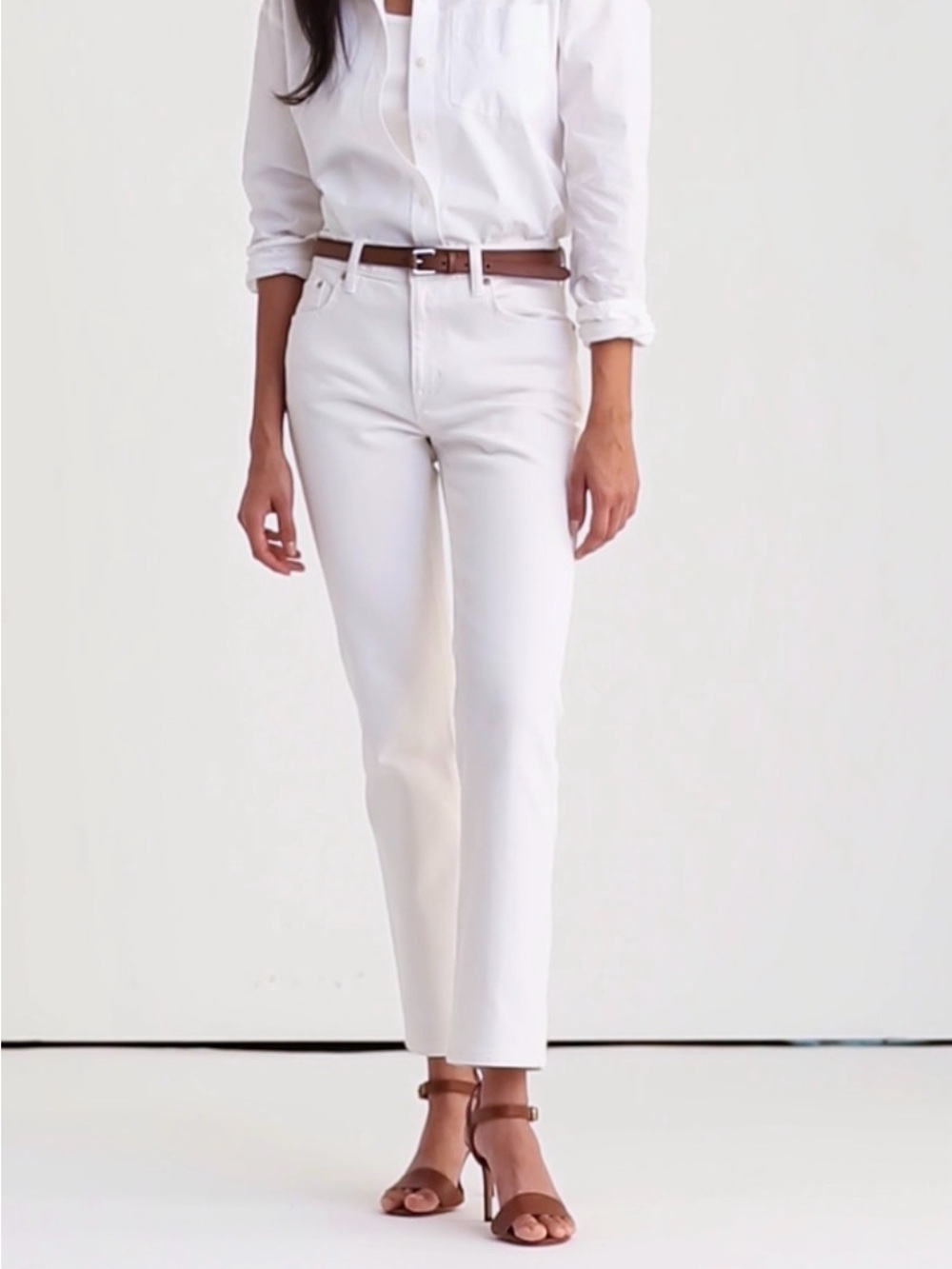 Ralph Lauren White Classic Straight-Leg Jeans